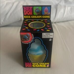 NeeDoh Nice Cream Cone Toy - Blue & Yellow